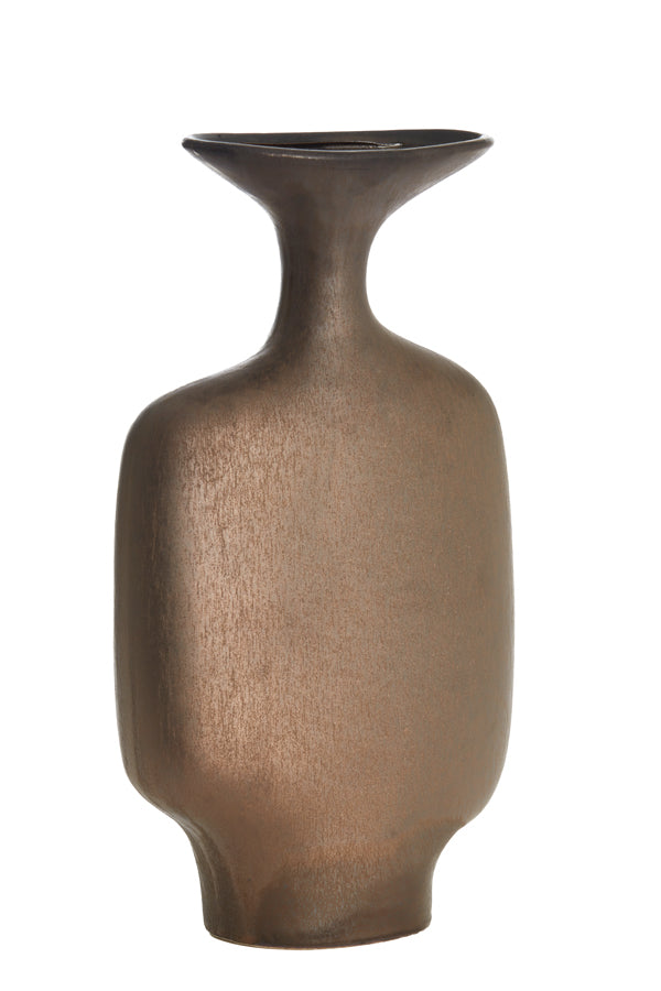 Light & Living Accessories Vase deco 23x9,5x40,5 cm TROVO ceramics matt dark bronze House of Isabella UK