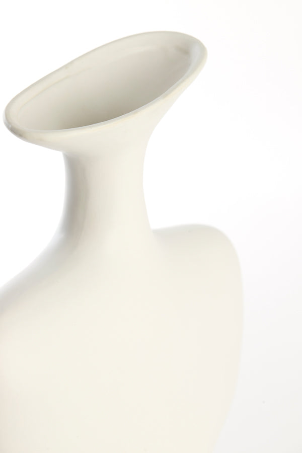 Light & Living Accessories Vase deco 23x9,5x40,5 cm TROVO ceramics white House of Isabella UK