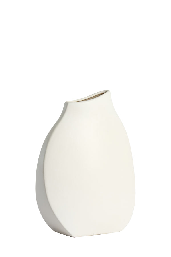 Light & Living Accessories Vase deco 23x9x31,5 cm VOLANO ceramics matt cream House of Isabella UK