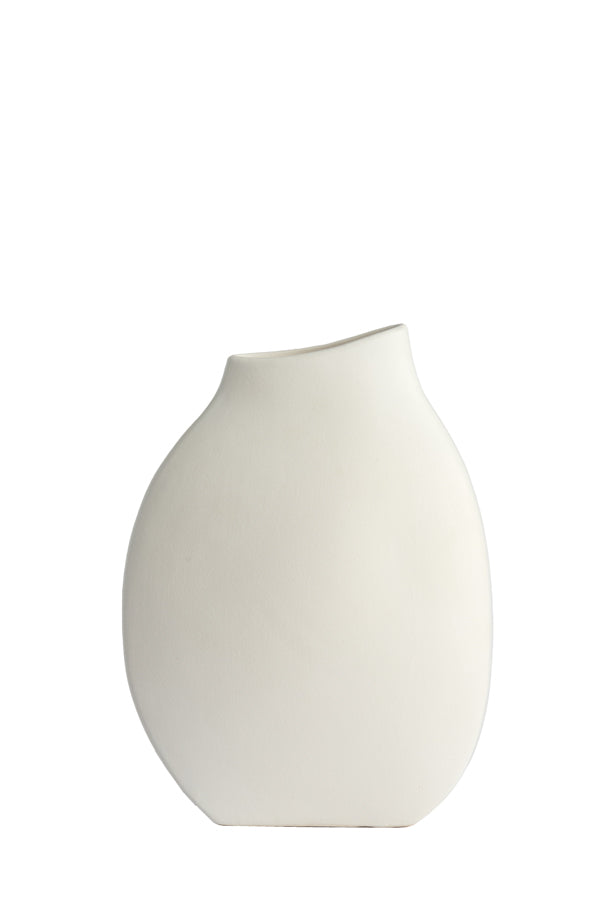 Light & Living Accessories Vase deco 23x9x31,5 cm VOLANO ceramics matt cream House of Isabella UK