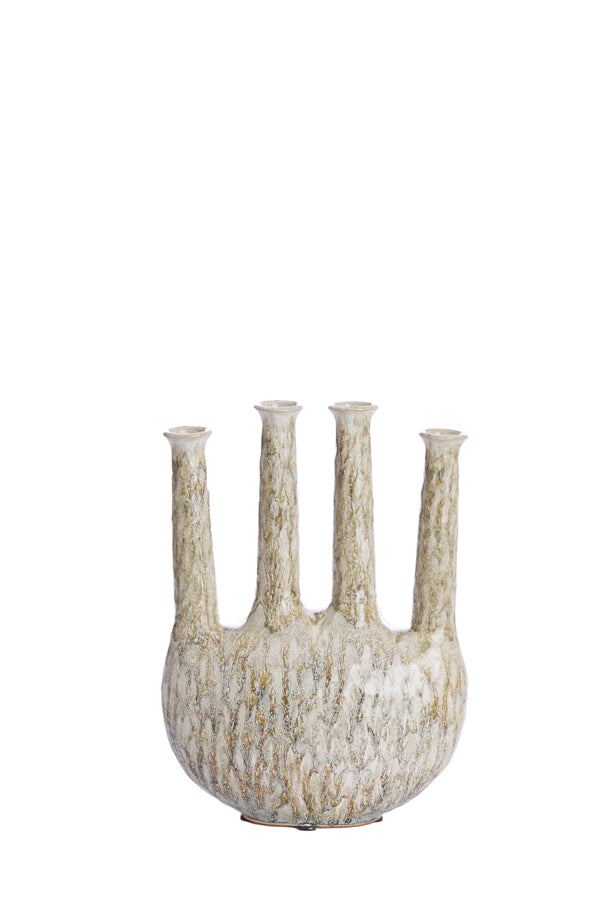 Light & Living Accessories Vase deco 24,5x11,5x34,5 cm BEKAPO ceramics beige House of Isabella UK