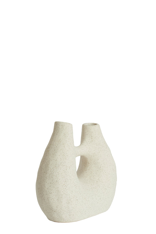 Light & Living Accessories Vase deco 24,5x11x21,5 cm KATHA ceramics matt cream House of Isabella UK