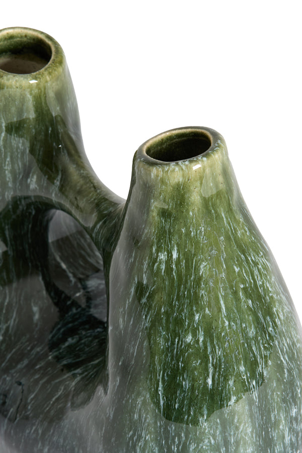 Light & Living Accessories Vase deco 24,5x11x21,5 cm KATHA ceramics petrol House of Isabella UK