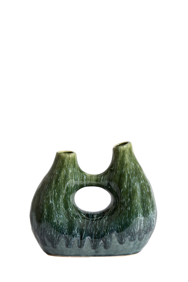 Light & Living Accessories Vase deco 24,5x11x21,5 cm KATHA ceramics petrol House of Isabella UK