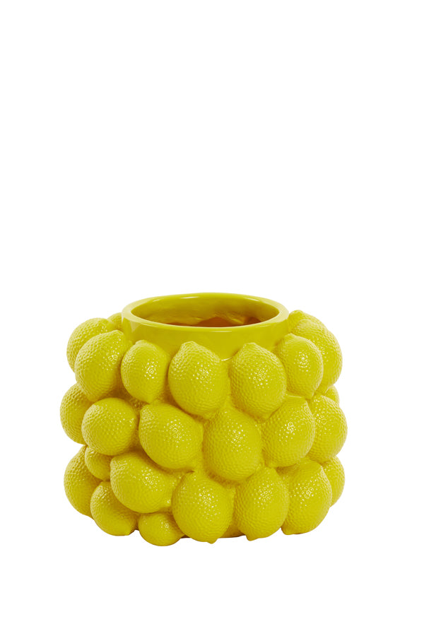 Light & Living Accessories Vase deco 24,5x18 cm LEMON yellow House of Isabella UK