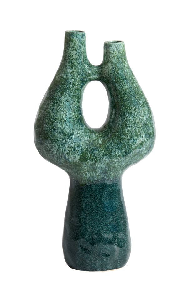 Light & Living Accessories Vase deco 24x12x46 cm KATHA ceramics petrol House of Isabella UK