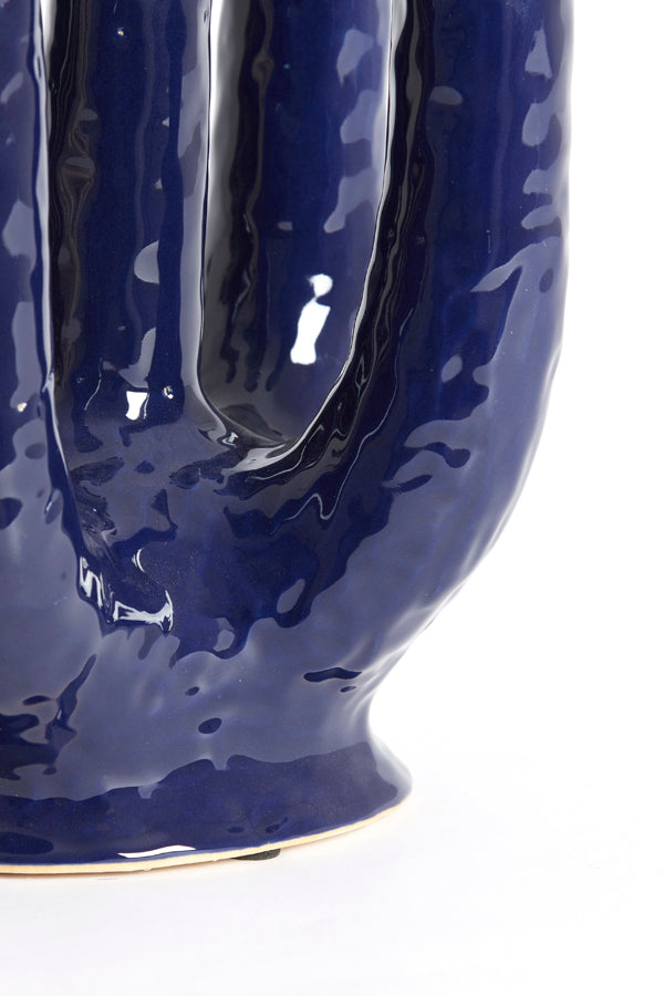Light & Living Accessories Vase deco 24x18x36 cm LEONJO ceramics dark blue House of Isabella UK