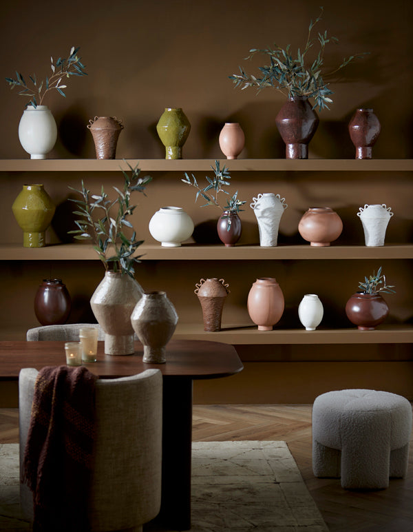 Light & Living Accessories Vase deco 24x20,5x28 cm VOLCA ceramics brown House of Isabella UK