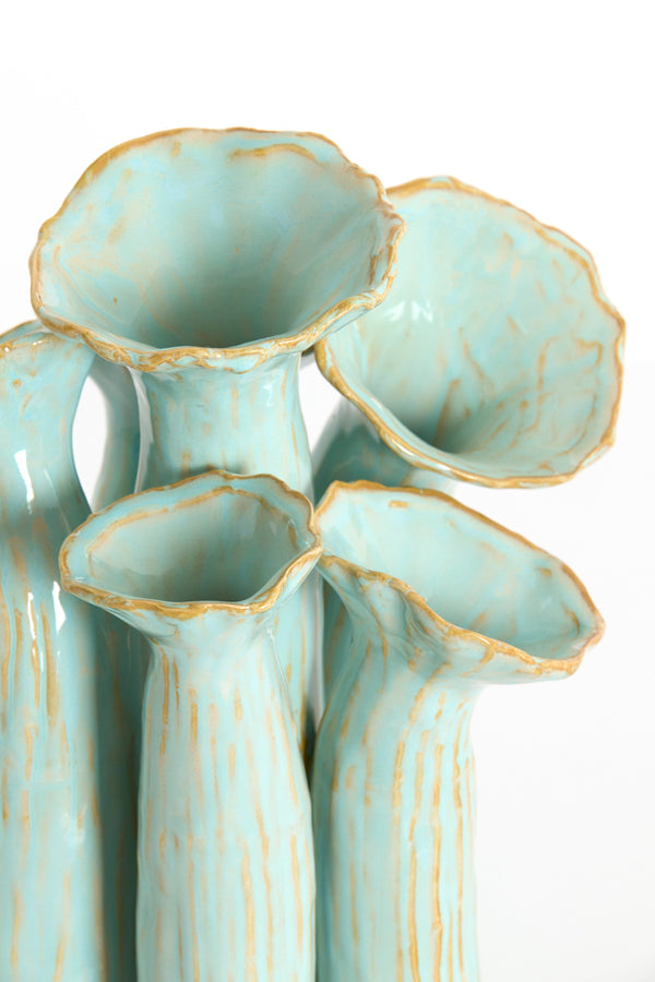 Light & Living Accessories Vase deco 24x21x31 cm MISURINA ceramics light blue House of Isabella UK