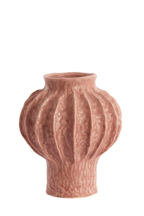 Light & Living Accessories Vase deco 24x28,5 cm HAKONE ceramics coral-red House of Isabella UK
