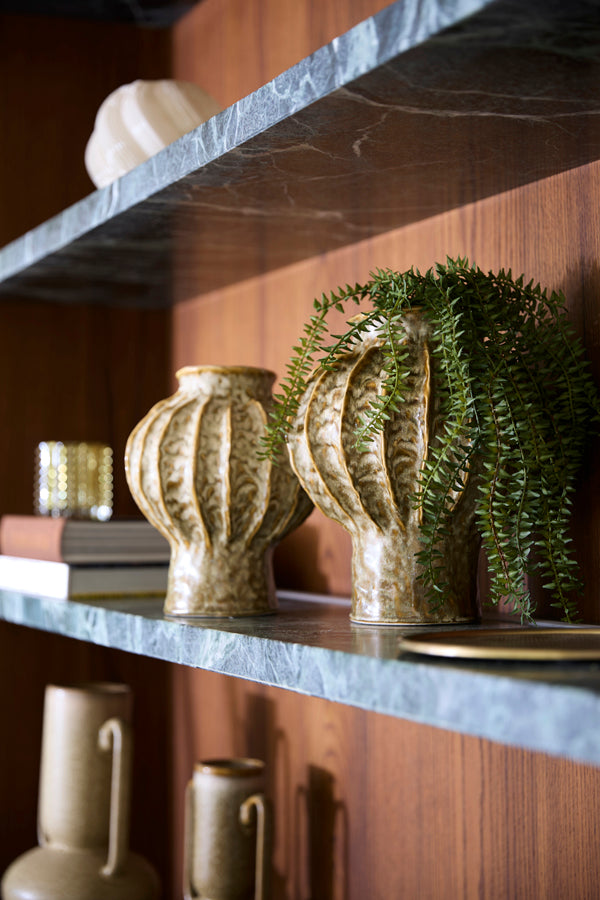 Light & Living Accessories Vase deco 24x28,5 cm HAKONE ceramics olive green House of Isabella UK