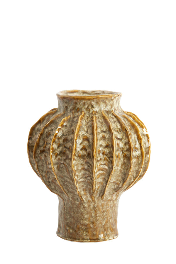 Light & Living Accessories Vase deco 24x28,5 cm HAKONE ceramics olive green House of Isabella UK