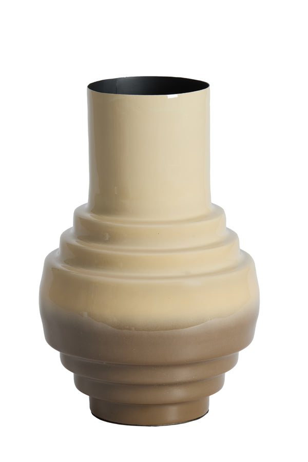 Light & Living Accessories Vase deco 24x36 cm CARIMA taupe+dark brown House of Isabella UK