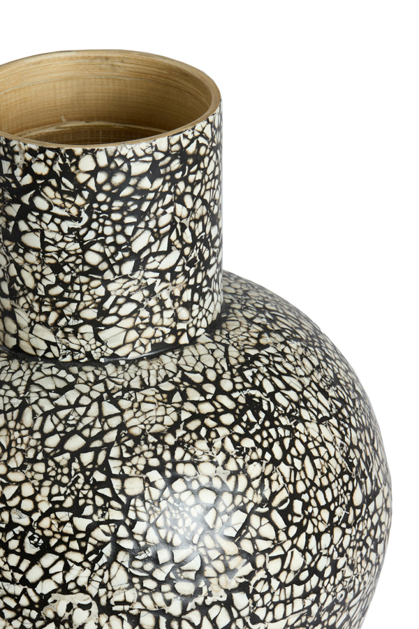 Light & Living Accessories Vase deco 24x38 cm GIRONA bamboo black-cream House of Isabella UK