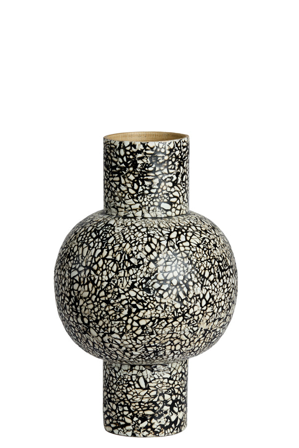 Light & Living Accessories Vase deco 24x38 cm GIRONA bamboo black-cream House of Isabella UK