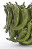 Light & Living Accessories Vase deco 25,5x24,5x20,5 cm PEPPER ceramics dark green House of Isabella UK