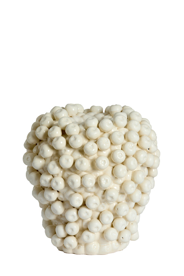 Light & Living Accessories Vase deco 25,5x27 cm BERRIES ceramics cream House of Isabella UK