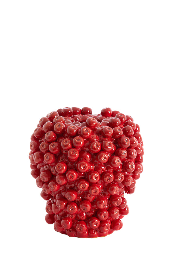 Light & Living Accessories Vase deco 25,5x27 cm BERRIES ceramics red House of Isabella UK