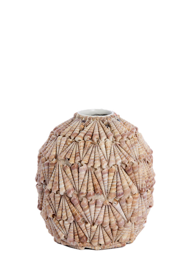 Light & Living Accessories Vase deco 25,5x28 cm SHELL sand-taupe House of Isabella UK