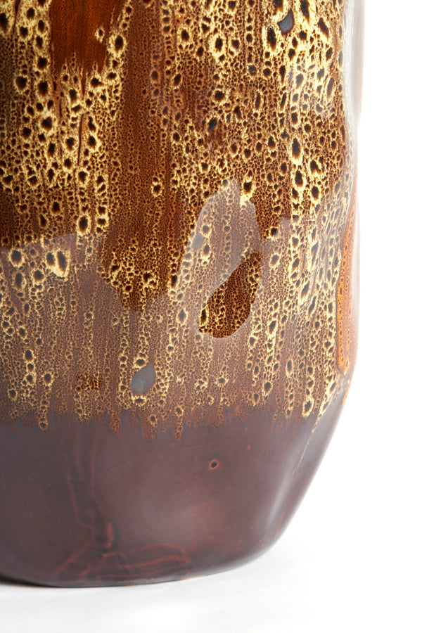 Light & Living Accessories Vase deco 25,5x45,5 cm ALTHEA ceramics d brown+cream+orange House of Isabella UK