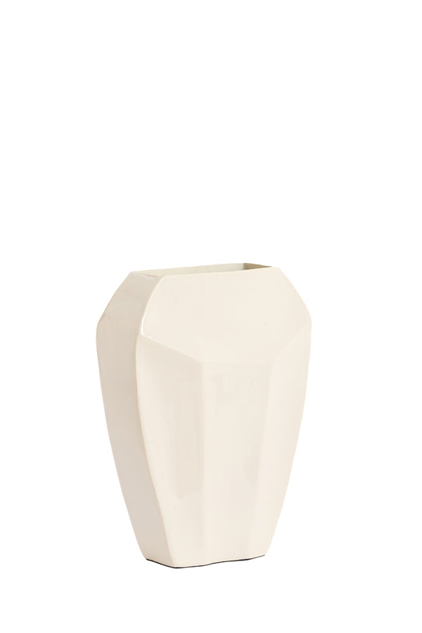 Light & Living Accessories Vase deco 25x11x34 cm CORDOBA shiny cream House of Isabella UK