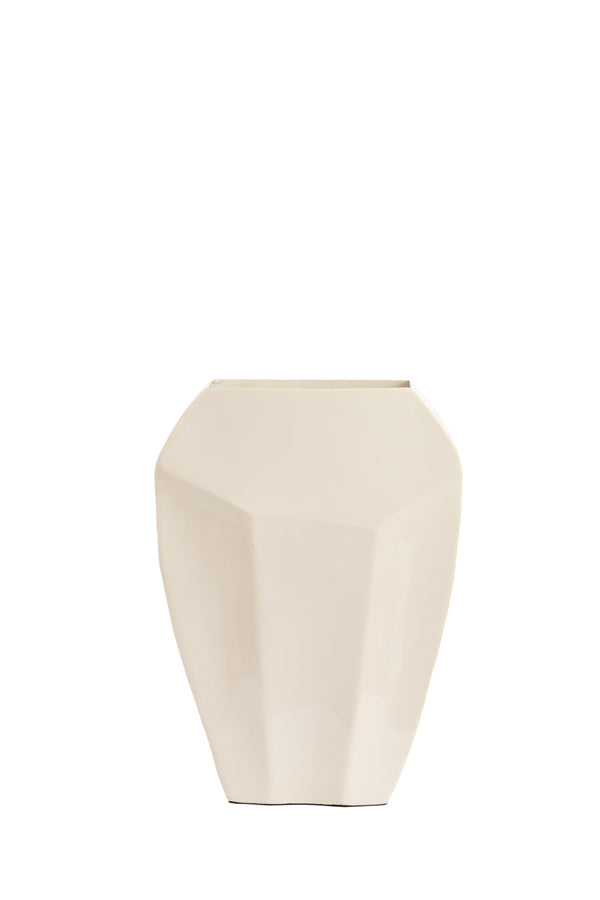 Light & Living Accessories Vase deco 25x11x34 cm CORDOBA shiny cream House of Isabella UK