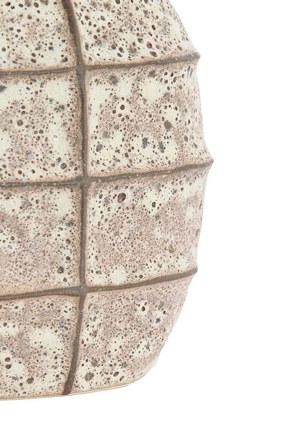 Light & Living Accessories Vase deco 25x12,5x28 cm MANTU ceramics matt dark brown+cream House of Isabella UK