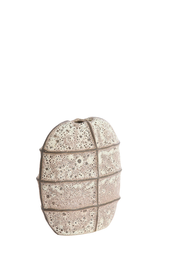Light & Living Accessories Vase deco 25x12,5x28 cm MANTU ceramics matt dark brown+cream House of Isabella UK
