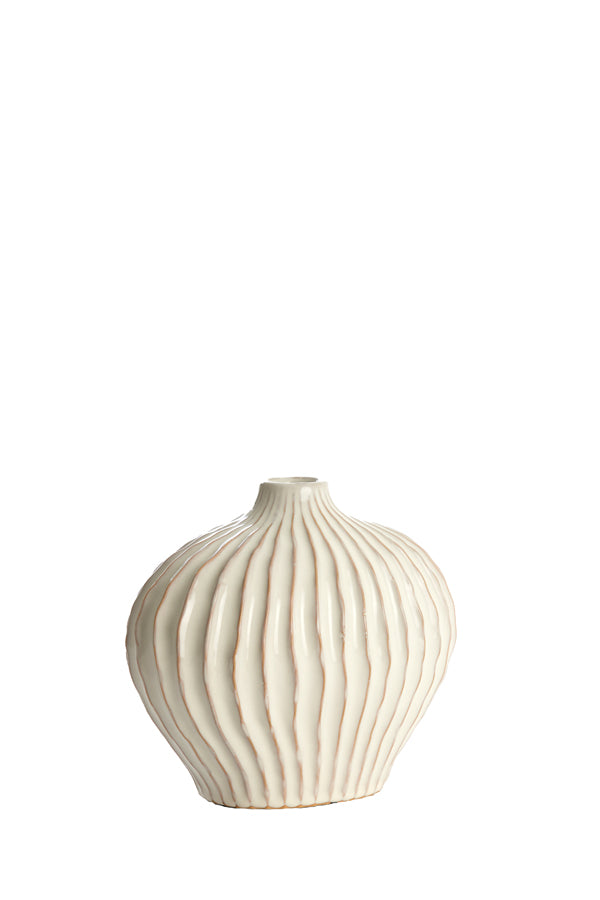 Light & Living Accessories Vase deco 25x14x20 cm LORITO ceramics cream House of Isabella UK