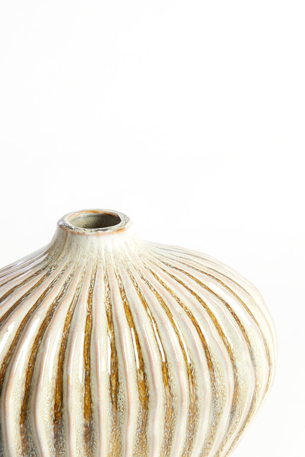 Light & Living Accessories Vase deco 25x14x20 cm LORITO ceramics olive green House of Isabella UK