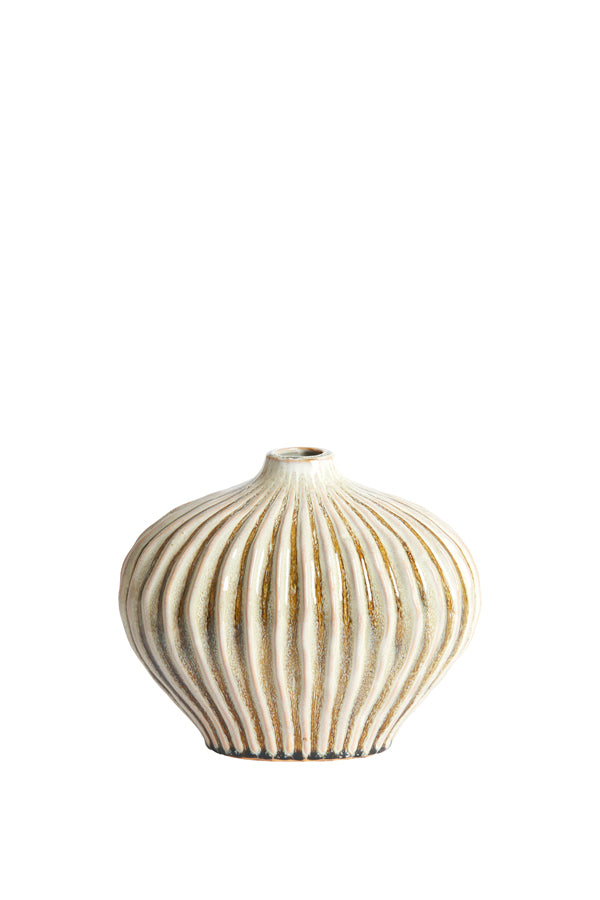 Light & Living Accessories Vase deco 25x14x20 cm LORITO ceramics olive green House of Isabella UK