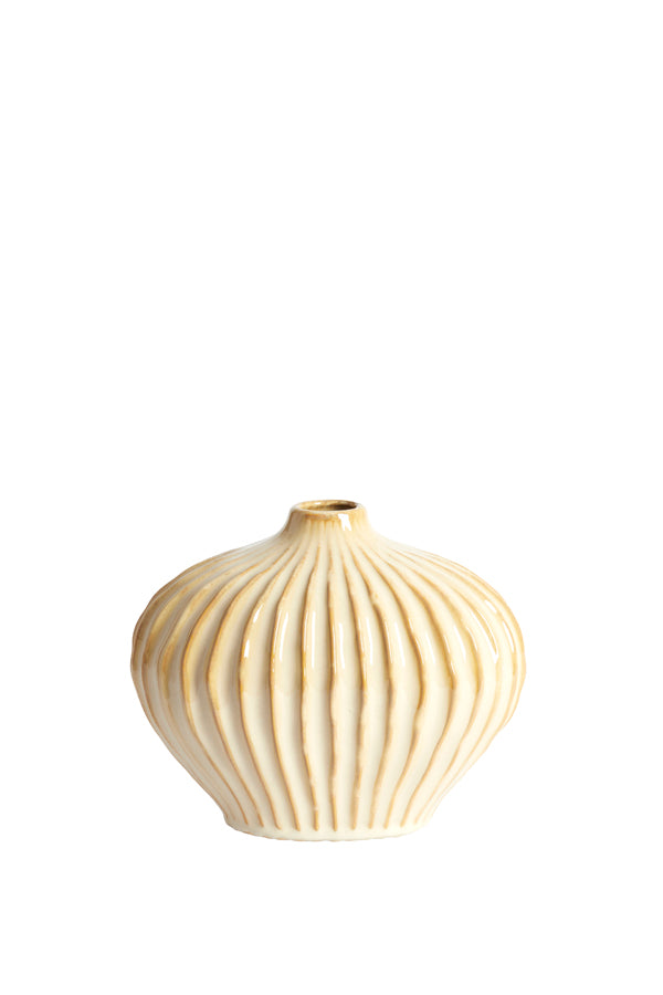 Light & Living Accessories Vase deco 25x14x20 cm LORITO ceramics sand-beige House of Isabella UK