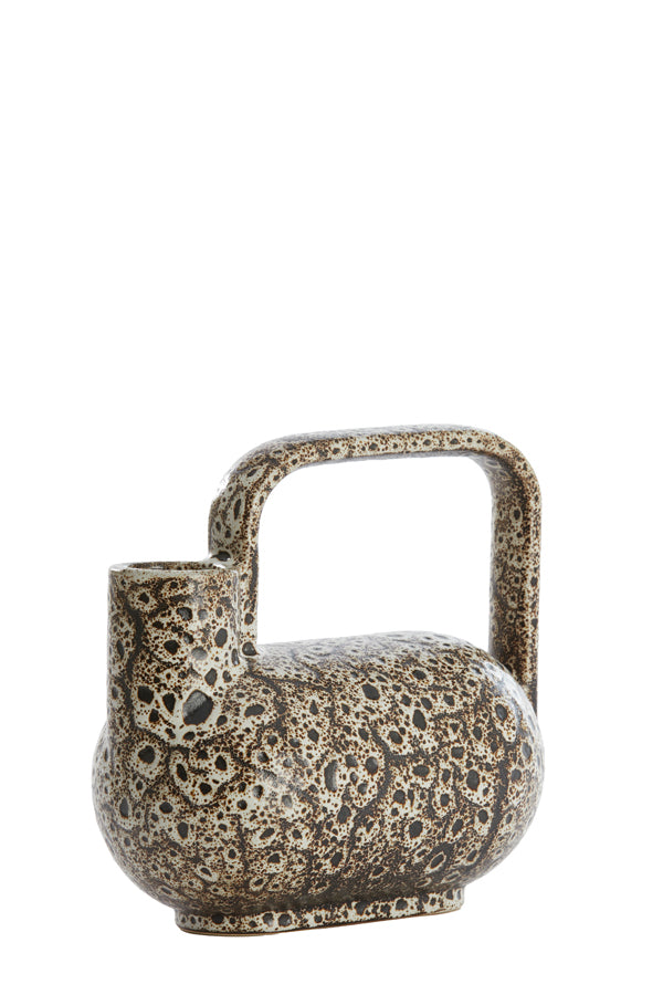 Light & Living Accessories Vase deco 25x14x24 cm SERRES ceramics cream+black House of Isabella UK
