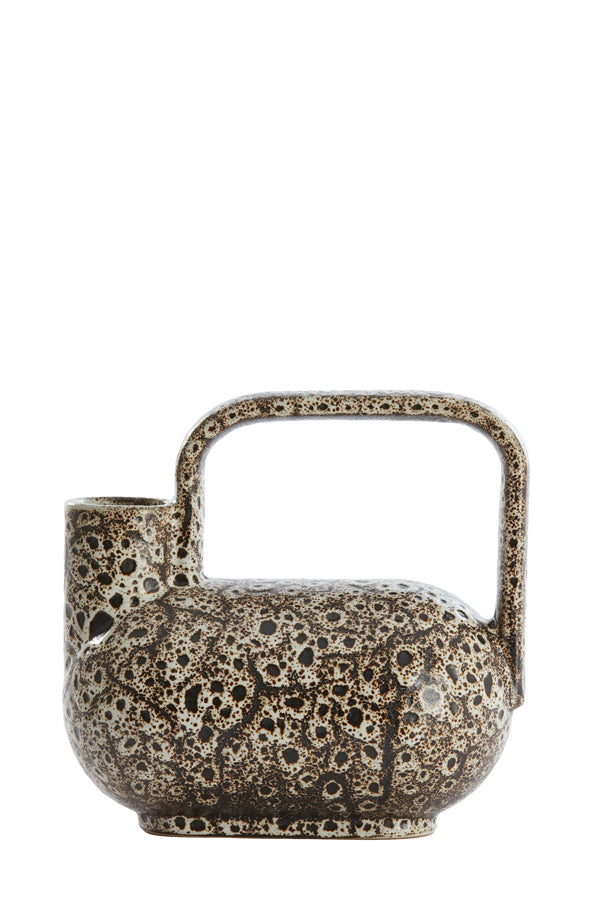 Light & Living Accessories Vase deco 25x14x24 cm SERRES ceramics cream+black House of Isabella UK