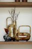 Light & Living Accessories Vase deco 25x14x24 cm SERRES ceramics d brown+cream+orange House of Isabella UK