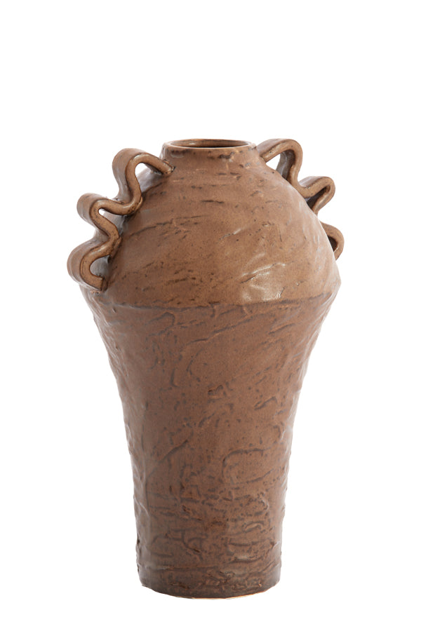 Light & Living Accessories Vase deco 25x20x35 cm VOLCA ceramics brown House of Isabella UK