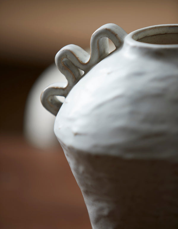 Light & Living Accessories Vase deco 25x20x35 cm VOLCA ceramics cream House of Isabella UK