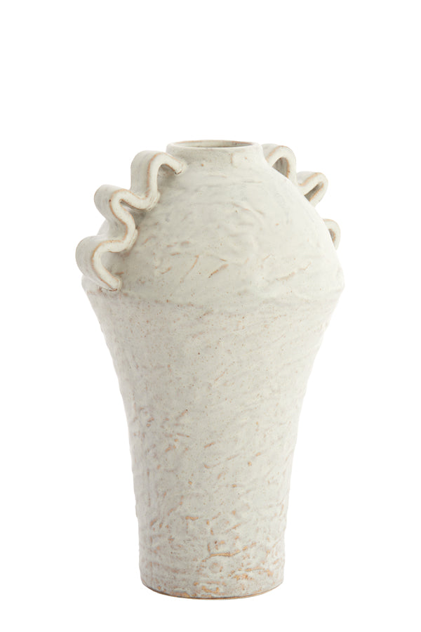 Light & Living Accessories Vase deco 25x20x35 cm VOLCA ceramics cream House of Isabella UK