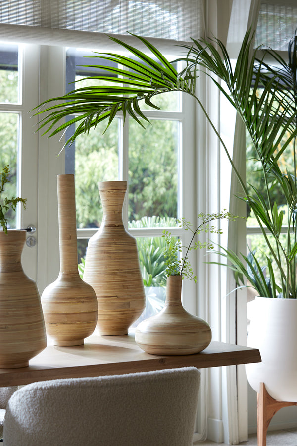 Light & Living Accessories Vase deco 25x25 cm TOLIMU bamboo natural House of Isabella UK