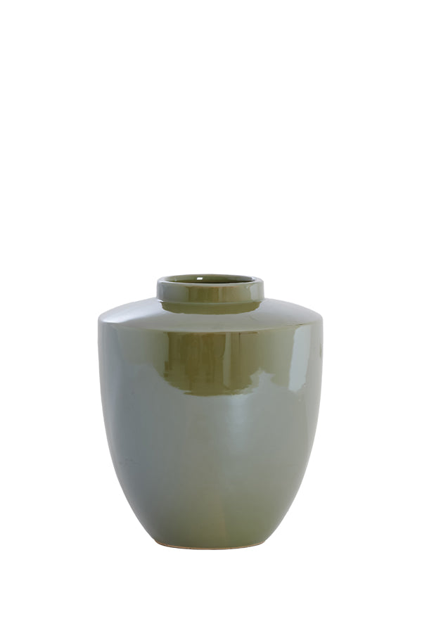 Light & Living Accessories Vase deco 25x28 cm TALEA ceramics oil light green House of Isabella UK