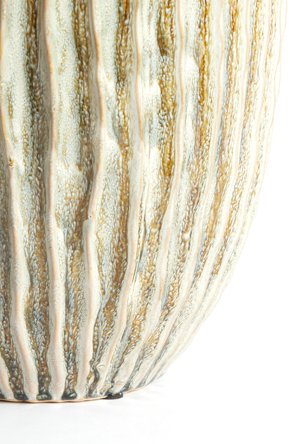 Light & Living Accessories Vase deco 25x28 cm TALEA ceramics olive green-cream House of Isabella UK