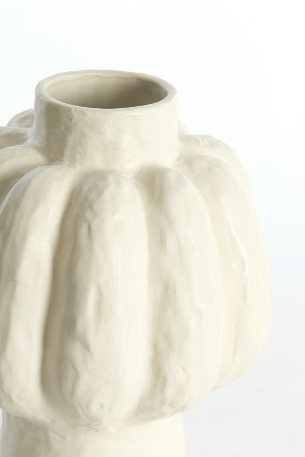 Light & Living Accessories Vase deco 25x29 cm ALIVERI ceramics matt white House of Isabella UK