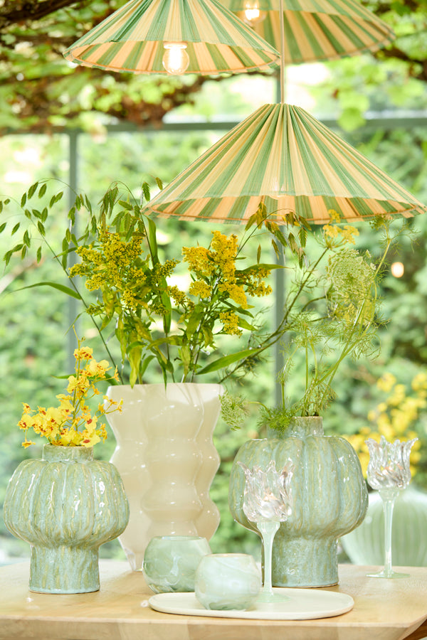 Light & Living Accessories Vase deco 25x29 cm ALIVERI ceramics mint green House of Isabella UK