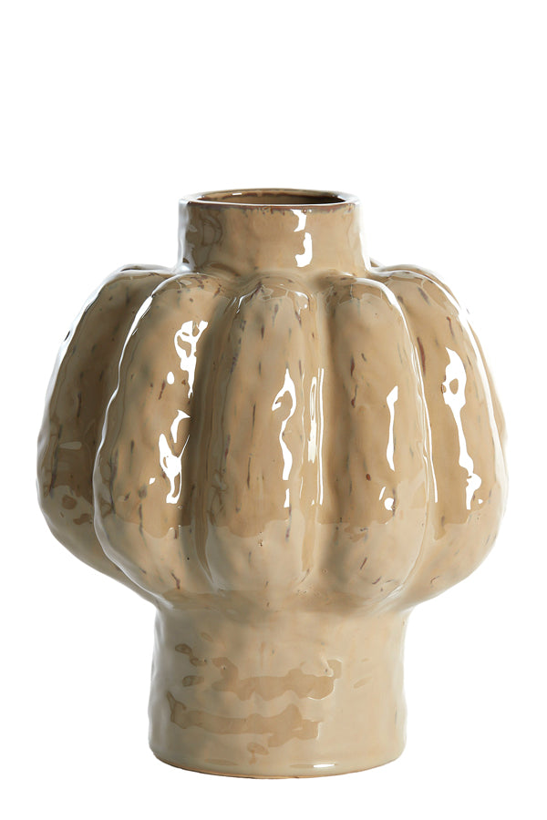 Light & Living Accessories Vase deco 25x29 cm ALIVERI ceramics taupe House of Isabella UK