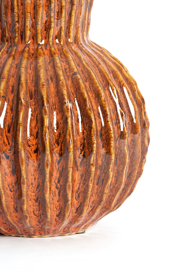 Light & Living Accessories Vase deco 25x30 cm ZIRJA ceramics orange House of Isabella UK