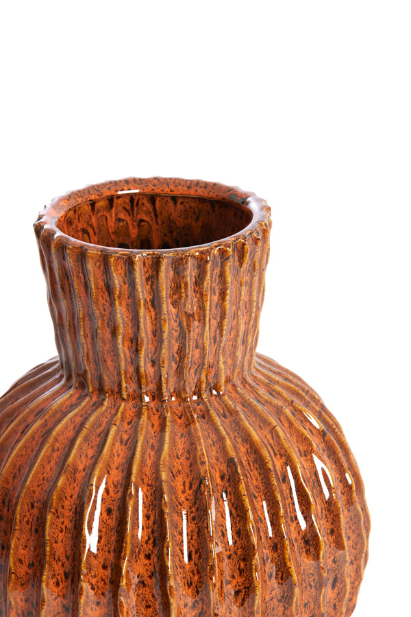 Light & Living Accessories Vase deco 25x30 cm ZIRJA ceramics orange House of Isabella UK
