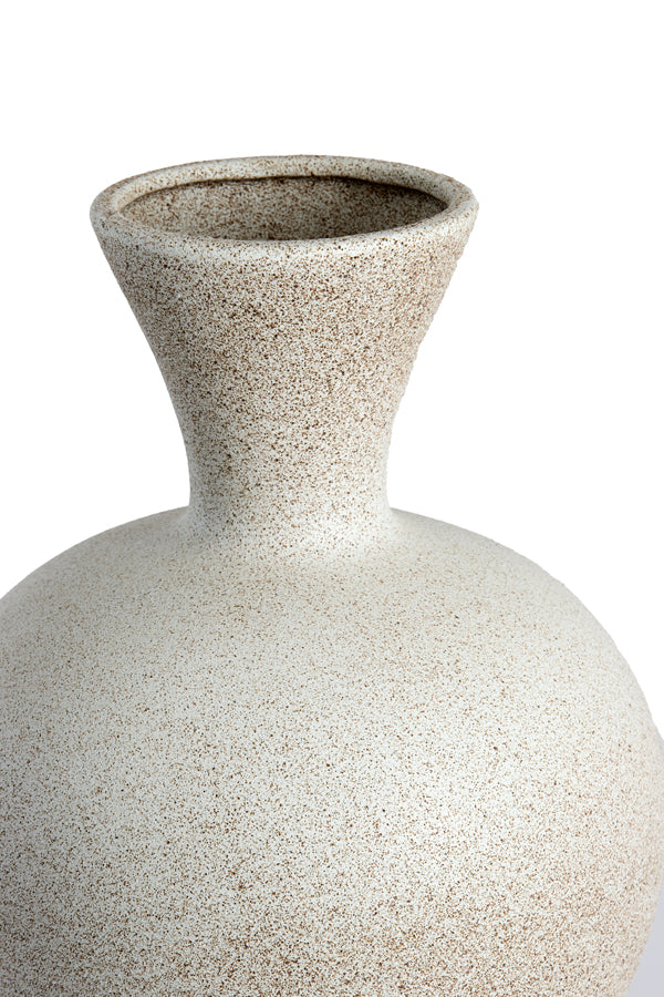 Light & Living Accessories Vase deco 25x38,5 cm SULMONA ceramics matt cream House of Isabella UK