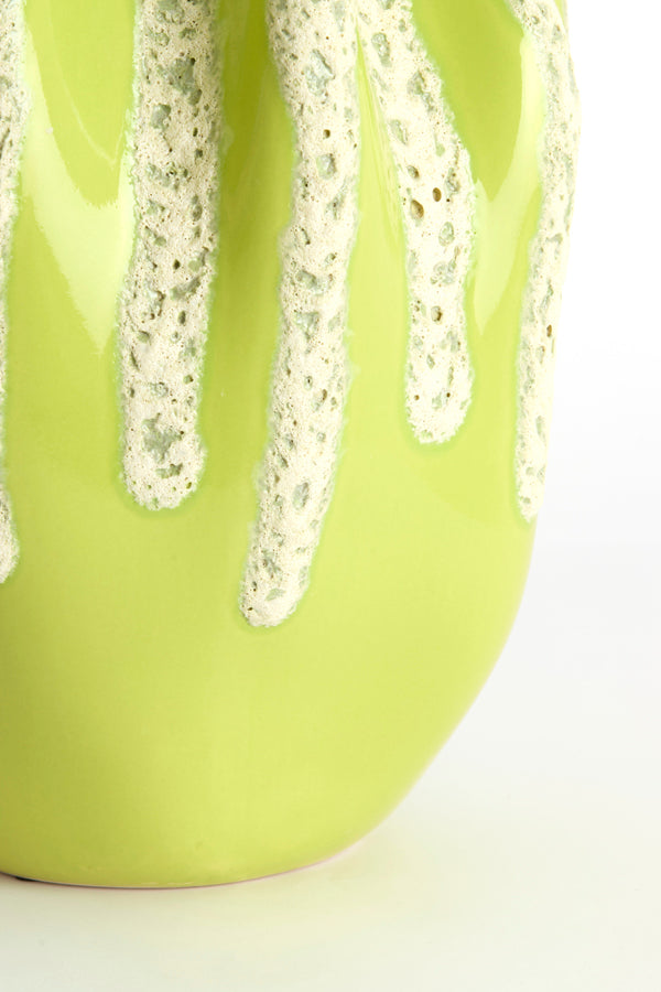 Light & Living Accessories Vase deco 25x38 cm CHIERI ceramics light green+cream House of Isabella UK