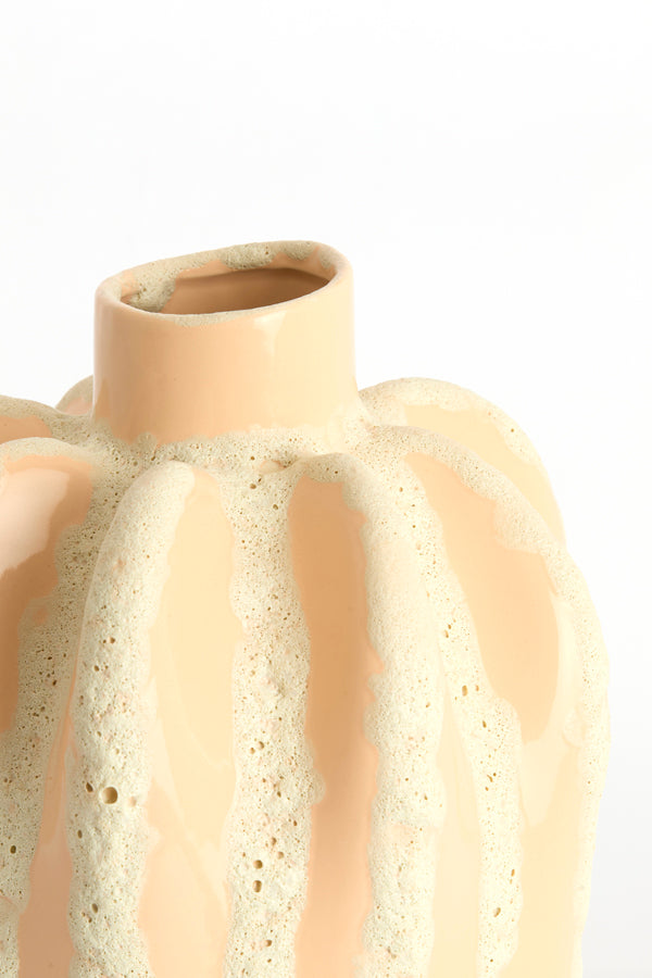 Light & Living Accessories Vase deco 25x38 cm CHIERI ceramics light pink+cream House of Isabella UK