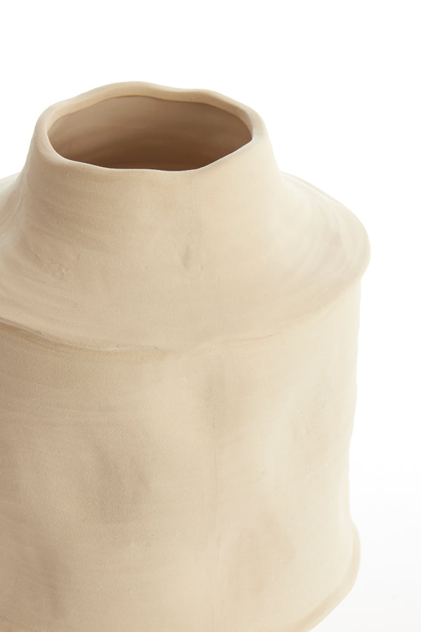 Light & Living Accessories Vase deco 25x38 cm CORSICO ceramics matt cream House of Isabella UK